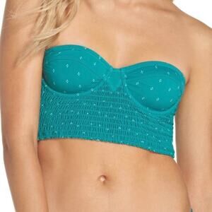 NWT Free People Come A Little Closer Longline Bra Teal Underwire Lingerie Size S